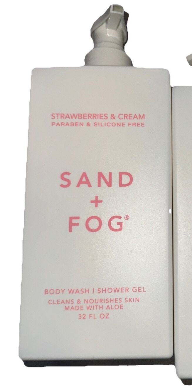Sand + Fog Strawberries & Cream Body Wash/Shower Gel 32 fl oz TikTok Viral